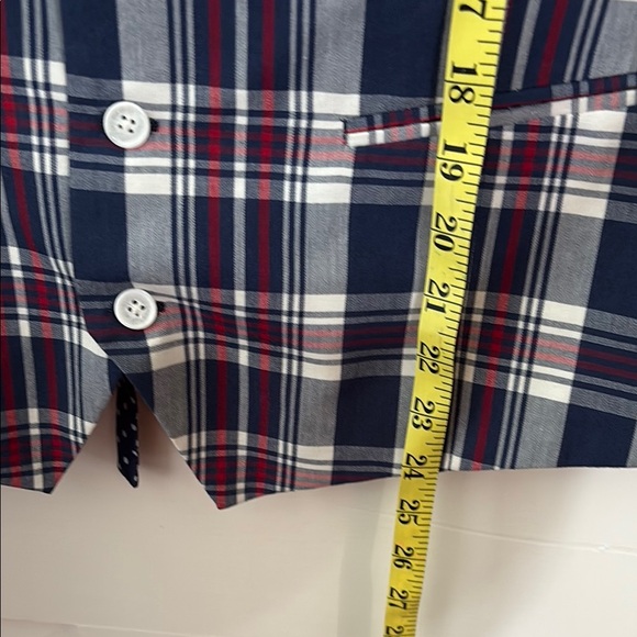 Alan Flusser Plaid Button-Up Vest - large. - Picture 7 of 13